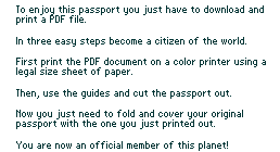 To enjoy this passport you just have to downlaod and print a PDF file